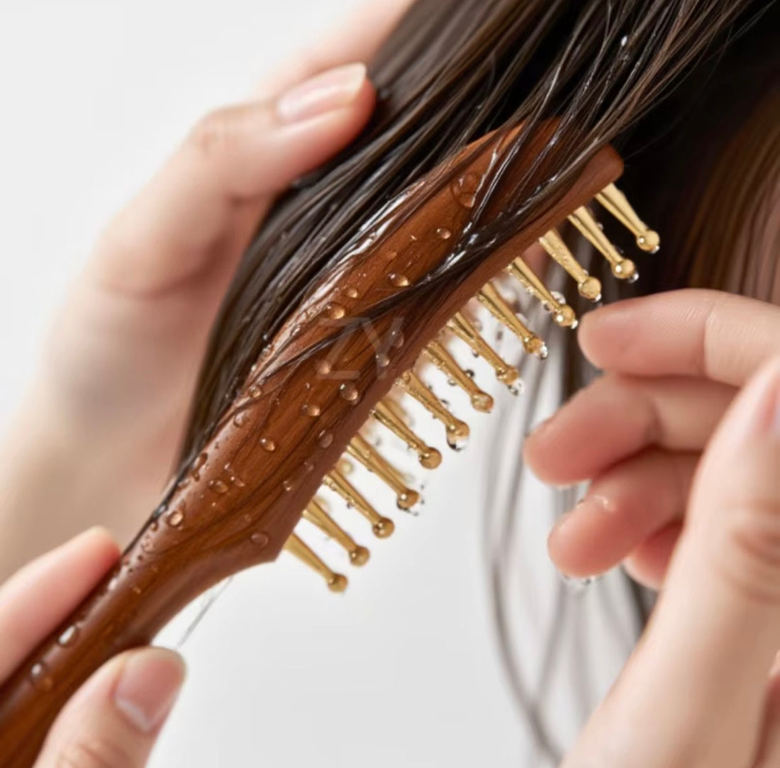 OMS Brass Scalp + Gua Sha Massage Comb